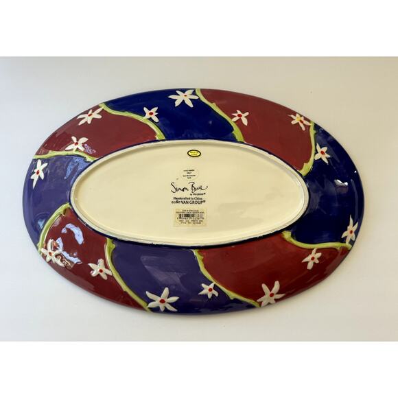 Simon Bull Limited Edition Art Salad Bowl Poppy‎ Flower Van Group Collectible - Picture 10 of 12